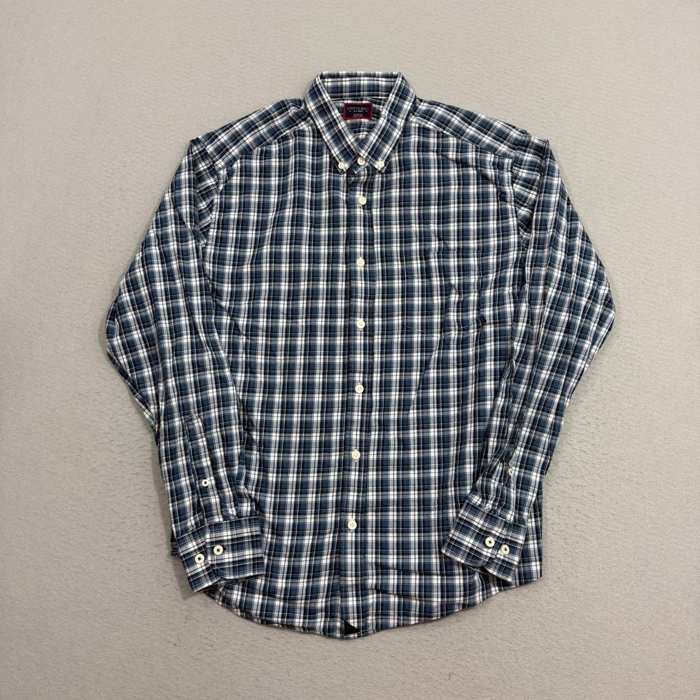 UNTUCKit Shirt Mens XL Blue Plaid Button Down Long Sleeve Cotton Casual Office